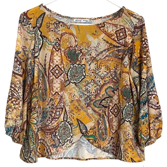 EUC | Zara | Mustard Yellow Top | Size Small - Picture 1 of 5